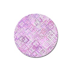 Pink Modern Background Square Magnet 3  (round) by Celenk