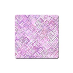 Pink Modern Background Square Square Magnet