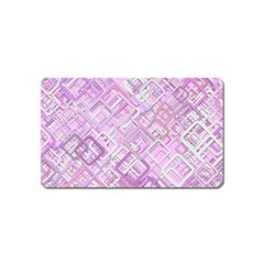 Pink Modern Background Square Magnet (name Card) by Celenk