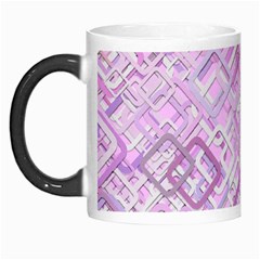 Pink Modern Background Square Morph Mugs by Celenk