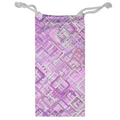 Pink Modern Background Square Jewelry Bag by Celenk