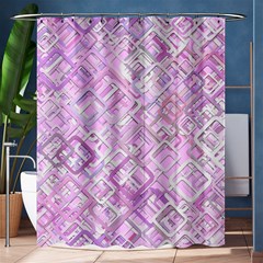 Pink Modern Background Square Shower Curtain 60  X 72  (medium)  by Celenk