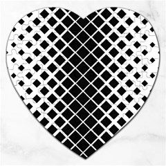 Square Diagonal Pattern Monochrome Jigsaw Puzzle (heart) by Celenk