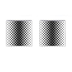 Square Diagonal Pattern Monochrome Cufflinks (square) by Celenk