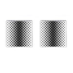 Square Diagonal Pattern Monochrome Cufflinks (Square) Front(Pair)