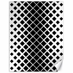 Square Diagonal Pattern Monochrome Canvas 18  X 24   by Celenk