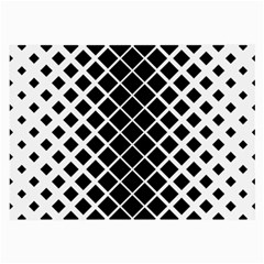 Square Diagonal Pattern Monochrome Large Glasses Cloth by Celenk