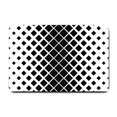 Square Diagonal Pattern Monochrome Small Doormat  by Celenk