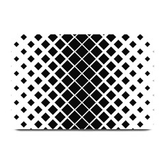 Square Diagonal Pattern Monochrome Plate Mats by Celenk