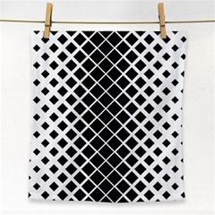 Square Diagonal Pattern Monochrome Face Towel by Celenk