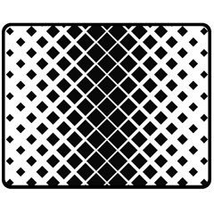 Square Diagonal Pattern Monochrome Fleece Blanket (medium)  by Celenk