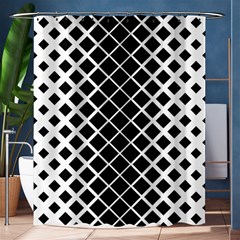 Square Diagonal Pattern Monochrome Shower Curtain 60  X 72  (medium)  by Celenk