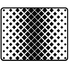 Square Diagonal Pattern Monochrome Double Sided Fleece Blanket (medium)  by Celenk