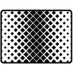 Square Diagonal Pattern Monochrome Double Sided Fleece Blanket (Large)  80 x60  Blanket Front