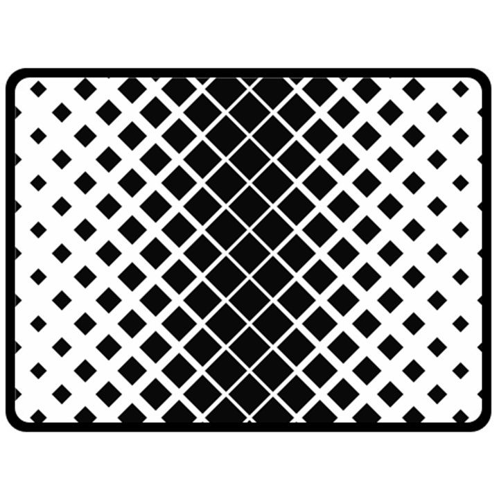 Square Diagonal Pattern Monochrome Double Sided Fleece Blanket (Large) 