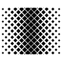 Square Diagonal Pattern Monochrome Double Sided Flano Blanket (medium)  by Celenk