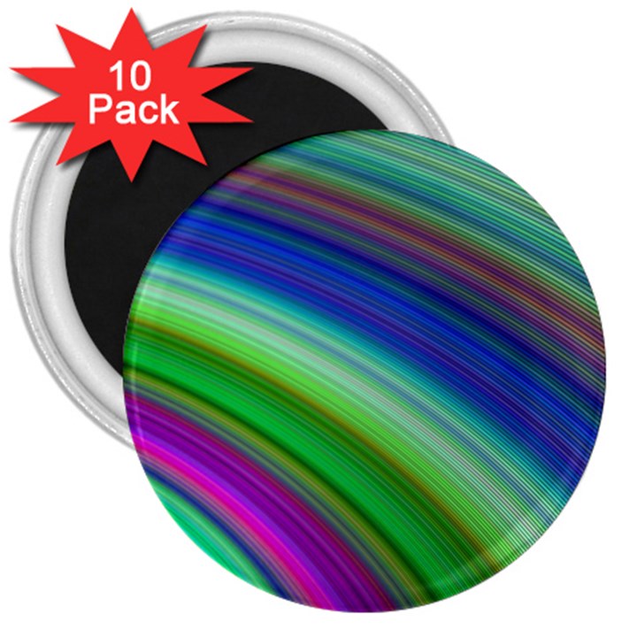 Motion Fractal Background 3  Magnets (10 pack) 