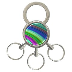 Motion Fractal Background 3-Ring Key Chains