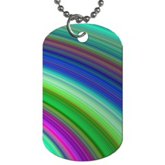 Motion Fractal Background Dog Tag (One Side)