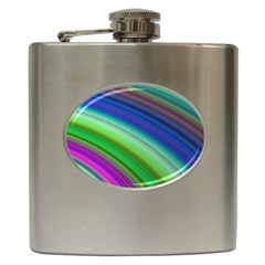 Motion Fractal Background Hip Flask (6 oz)