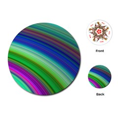 Motion Fractal Background Playing Cards (Round) 