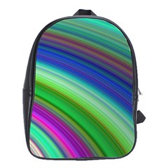 Motion Fractal Background School Bag (Large)