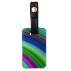 Motion Fractal Background Luggage Tags (One Side) 