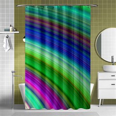 Motion Fractal Background Shower Curtain 48  x 72  (Small) 