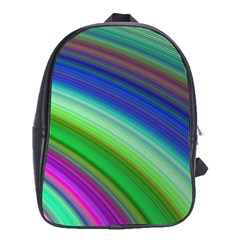 Motion Fractal Background School Bag (XL)