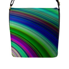 Motion Fractal Background Flap Messenger Bag (L) 