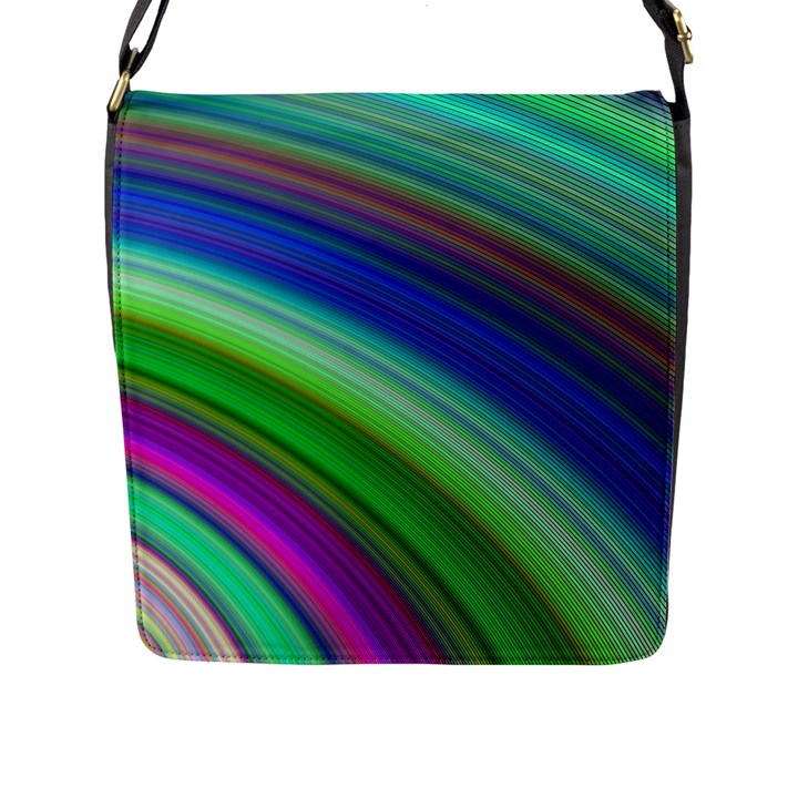 Motion Fractal Background Flap Messenger Bag (L) 