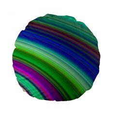 Motion Fractal Background Standard 15  Premium Flano Round Cushions