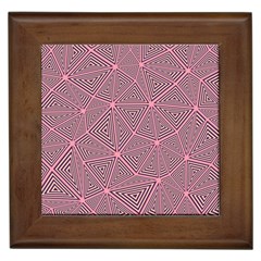 Purple Triangle Background Abstract Framed Tiles by Celenk