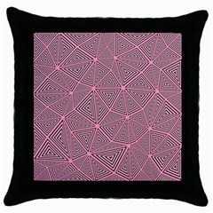 Purple Triangle Background Abstract Throw Pillow Case (black) by Celenk