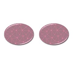 Purple Triangle Background Abstract Cufflinks (oval) by Celenk