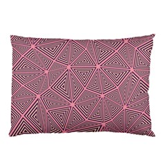 Purple Triangle Background Abstract Pillow Case by Celenk