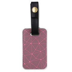 Purple Triangle Background Abstract Luggage Tags (one Side)  by Celenk