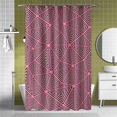 Purple Triangle Background Abstract Shower Curtain 48  X 72  (small)  by Celenk