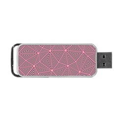 Purple Triangle Background Abstract Portable Usb Flash (two Sides) by Celenk