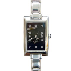 Space Travel Spaceship Space Rectangle Italian Charm Watch by Celenk