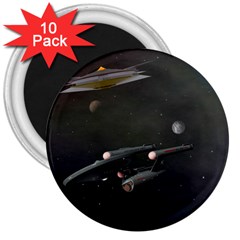 Space Travel Spaceship Space 3  Magnets (10 Pack) 