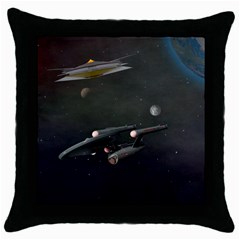 Space Travel Spaceship Space Throw Pillow Case (black) by Celenk