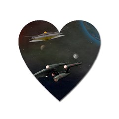 Space Travel Spaceship Space Heart Magnet