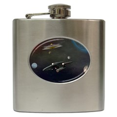 Space Travel Spaceship Space Hip Flask (6 Oz) by Celenk