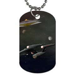 Space Travel Spaceship Space Dog Tag (two Sides) by Celenk