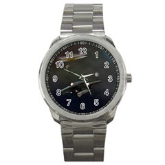 Space Travel Spaceship Space Sport Metal Watch by Celenk