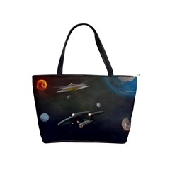 Space Travel Spaceship Space Shoulder Handbags by Celenk