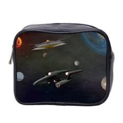 Space Travel Spaceship Space Mini Toiletries Bag 2-side by Celenk