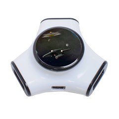 Space Travel Spaceship Space 3-port Usb Hub by Celenk