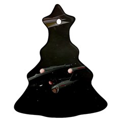 Space Travel Spaceship Space Christmas Tree Ornament (two Sides) by Celenk